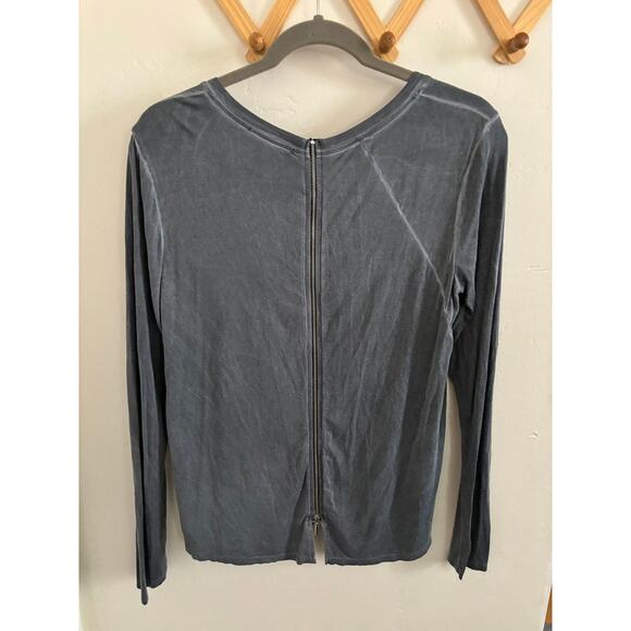 REVOLVE Top Women's XS/S Gray Feel The Piece Terre Jacob Back Zipper Long Sleeve - Picture 4 of 7
